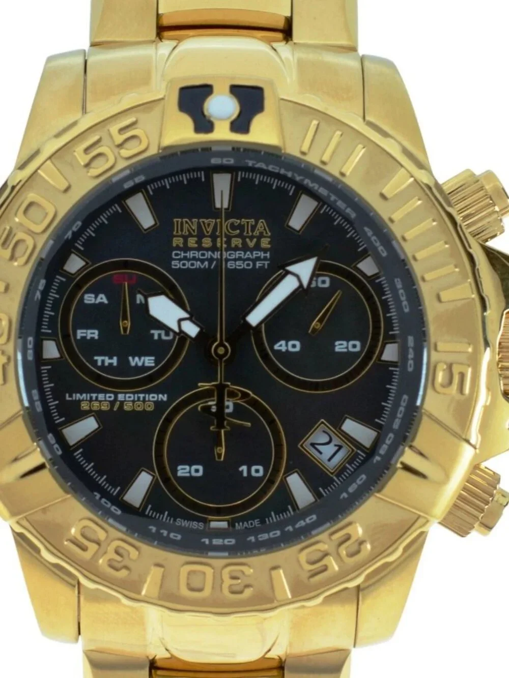 Men's 47mm Invicta Subaqua Noma II 500M LE MOP Dial Gold Tone Watch! Ref: 17501!
